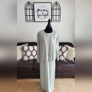 Alex Evenings Formal 2 Piece Sparkly Mother Of The Bride Dress Women's Size 14